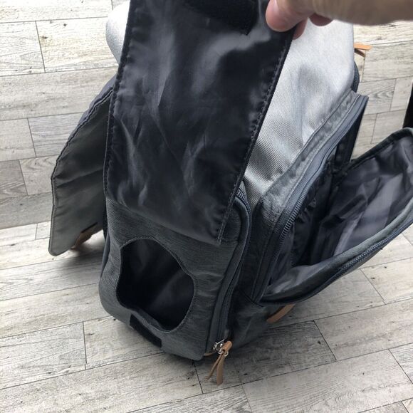 iPack Carry All Backpack Diaper Bag, Solid Print/Gray - Picture 6 of 13